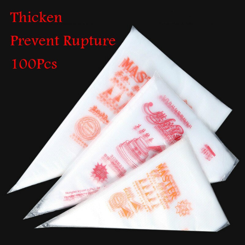 20/100Pcs Gebak Zakken Taart Decoratie Keuken Icing Voedsel Voorbereiding Zakken Cup Cake Piping Gereedschap Voor bakken Dikker