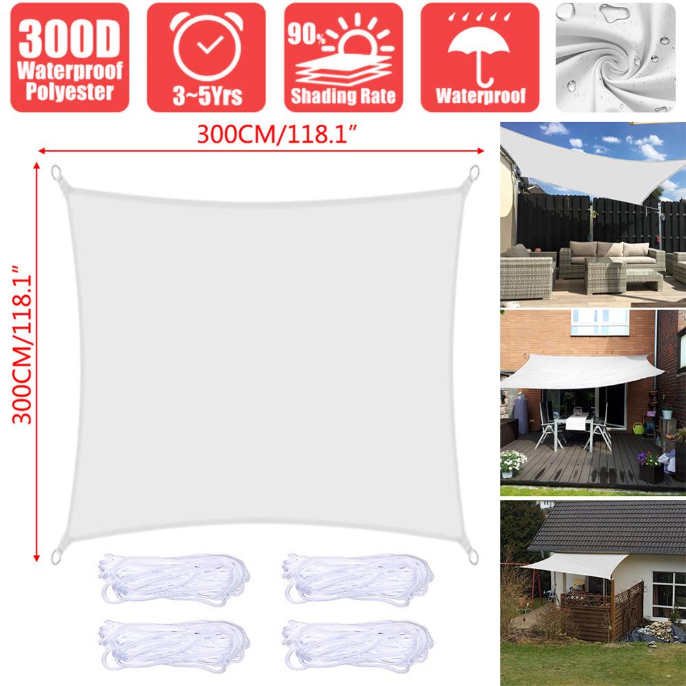 Toldo grande de 4x3m para exteriores, dosel para jardín, Patio, piscina, toldo de vela de sombra para acampar, tienda impermeable, refugio solar: 3mx3m