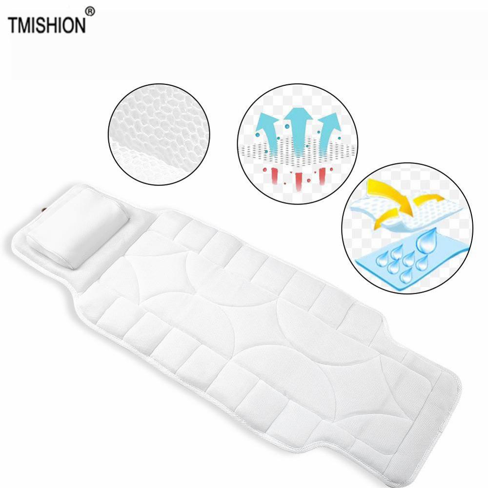 Helkroppspute myk spa-badepute sklisikker badekarmatte luksuspute støtter hodehals badekarmatte baderomstilbehør