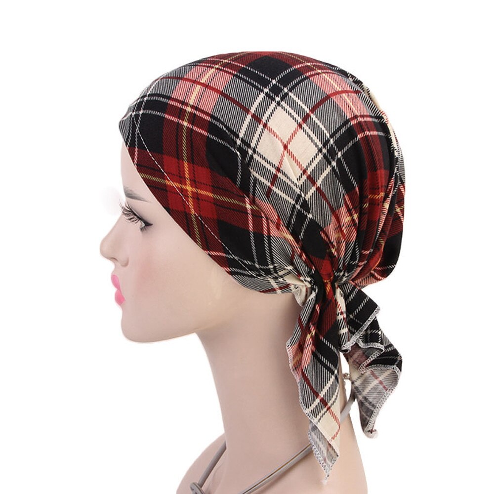 Moslim Vrouwen Hijaabs Vrouwen Ruche Kanker Chemo Hoed Beanie Sjaal Tulband Head Wrap Cap D90417: F