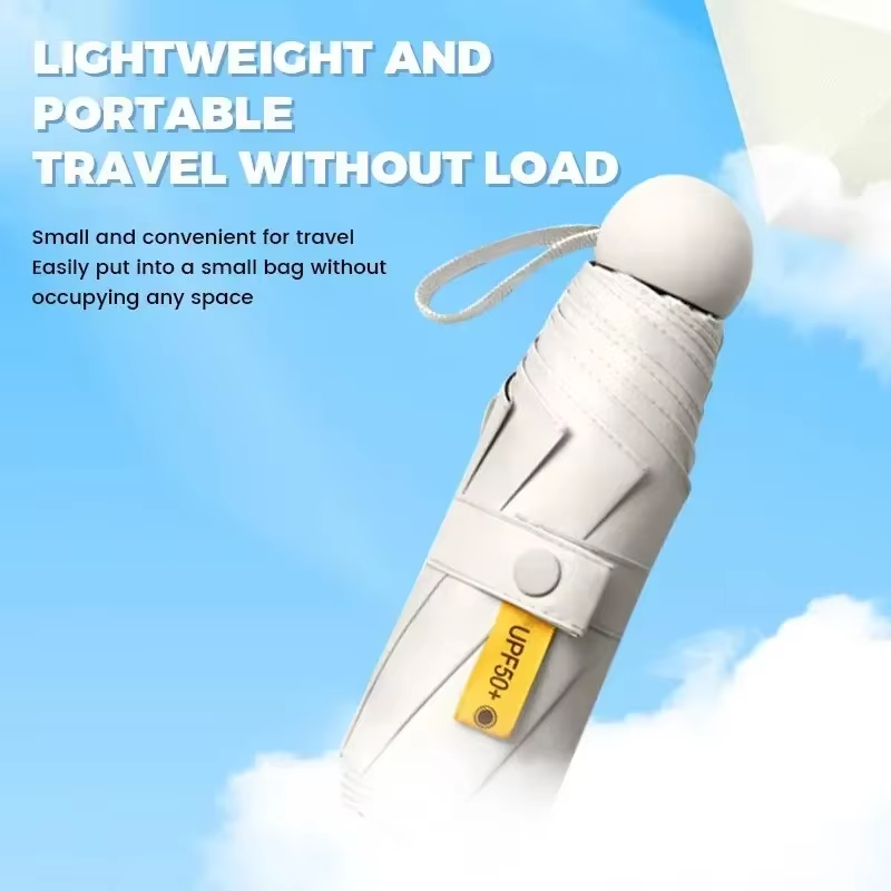 Solparasol anti-uv mini kapselparaply lille paraply lommeparaply solbeskyttelse og ultraviolet beskyttelse parasol paraguas