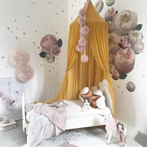 Princess Baby Mosquito Net Bed Kids Canopy Bedcover Curtain Bedding Decor Hung Dome Crib Netting