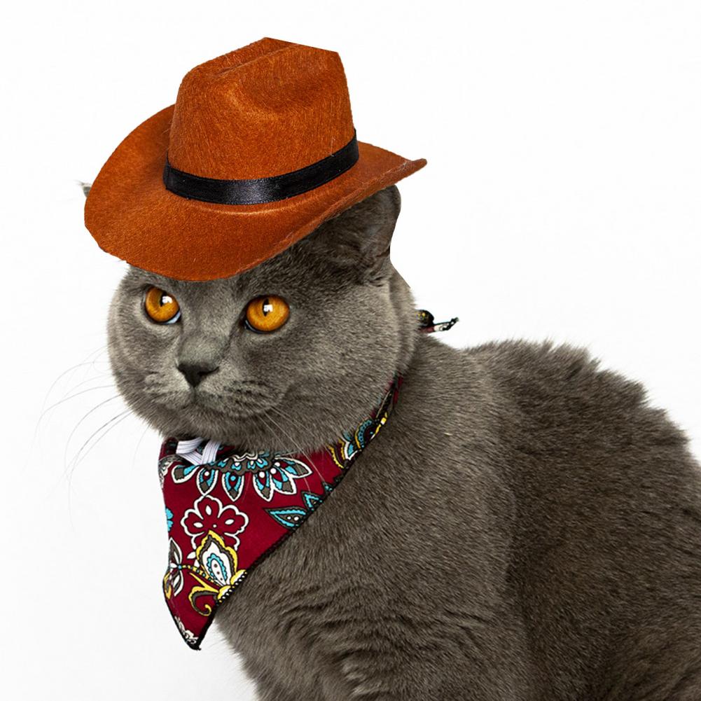 Nuovo stile moda cappello da cane creativo delicato sulla pelle Cool elegante tessuto gatto cappello da Cowboy per cuccioli gatti gattino festa compleanno Decor