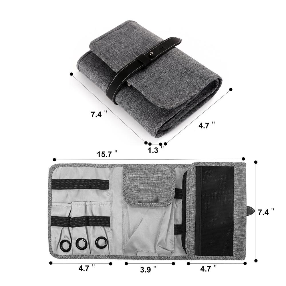 Reisorganizer tas, elektronische accessoires kabel oprolbaar opbergvak draagbare apparatuur draagtas voor oplaadsnoeren sd-kaarten