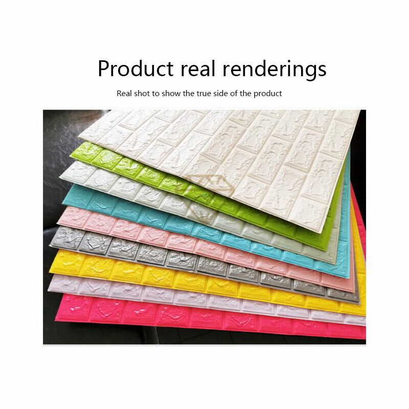 Pegatinas de espuma 3D para pared, de ladrillo, autoadhesivos impermeables para decoración del hogar, habitación de niños, sala de estar