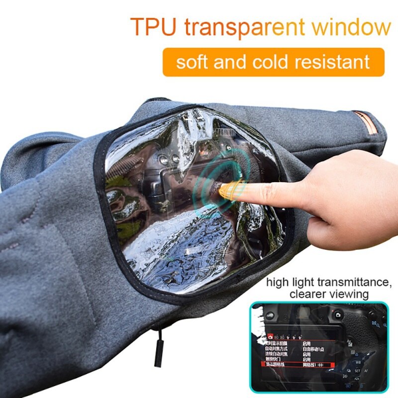 Winter Outdoor Shooting Camera Bag Cold-proof SLR Camera Warmer Protective Case Velvet Camera Fall-proof Screen Cover Thermal Ba