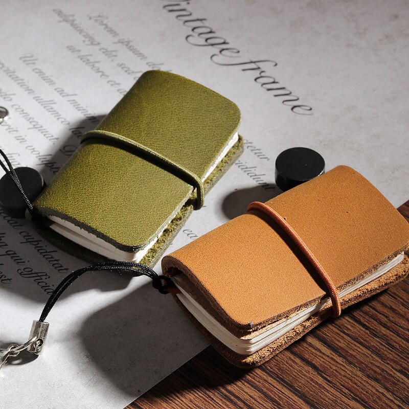 Mini manuel en cuir Ultra-petit, carnet de voyage Portable, carnet de notes fait à la main, carnet de notes, journal intime, très nombreux Styles au choix