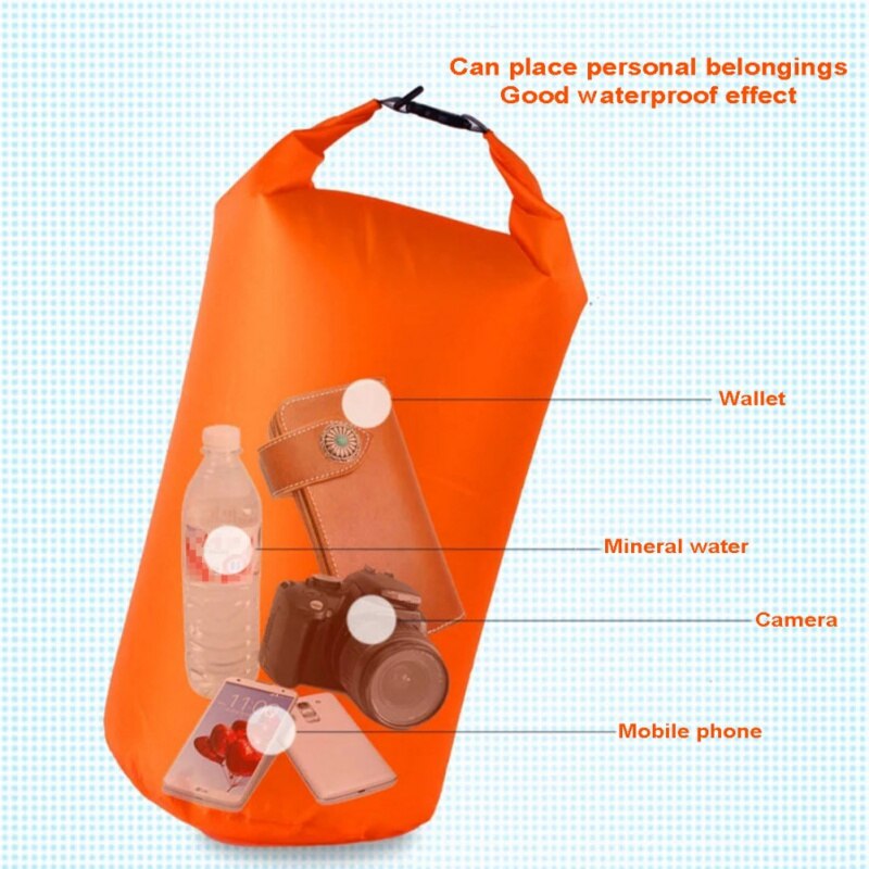 8l svømmetaske bærbar vandtæt tørtaske sæk opbevaringspose camping vandreture trekking sejlads opbevaringspose
