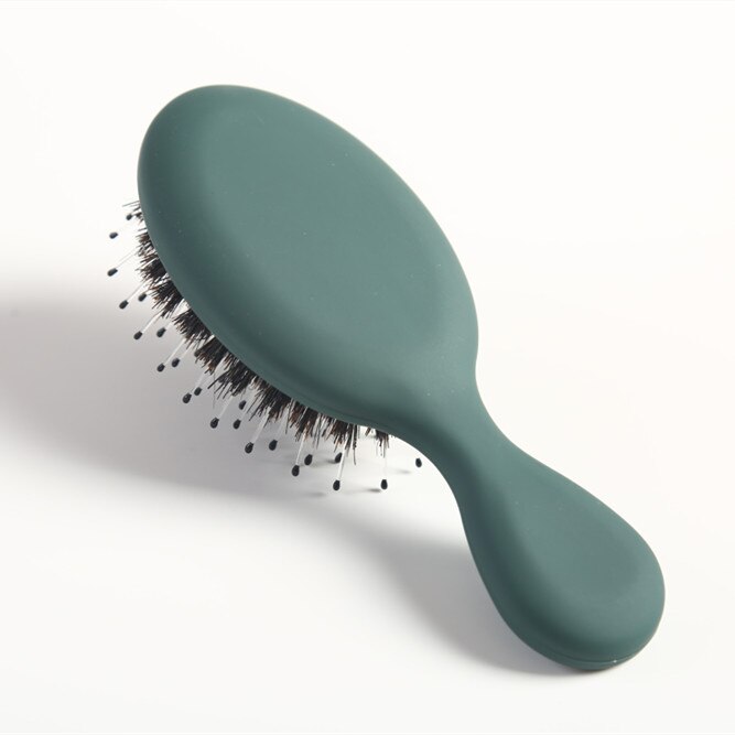 Draagbare Pocket Haar Kam Salon Styling Haarborstel Shampoo Borstel Massager Hair Kam Paardenhaar Kam Mode Styling Tool Gezondheid: Green