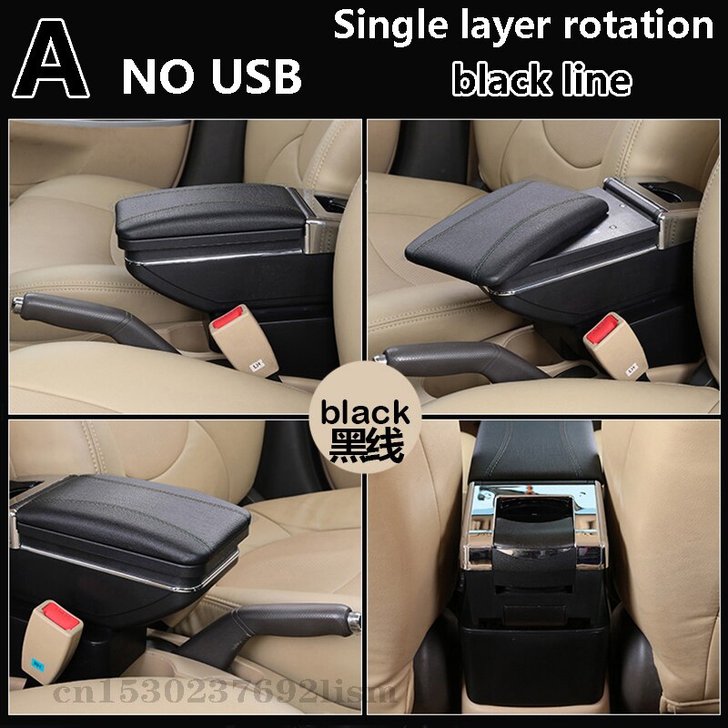 Für Opel Astra Armlehne Kasten Opel Astra J Universal- Auto Zentrale Armlehne Lagerung Kasten Tasse Halfter Aschenbecher Änderung Zubehör: A Schwarz Linie  Nein USB