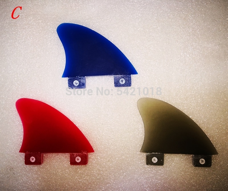 Single Small Surf Fin SUP Board Fins Knubster Centre Kneel surfboard Fin Blue Red Smoky BRANDRUPEL