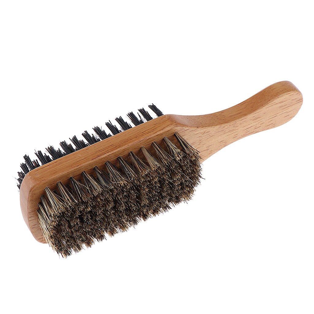 Cepillo para el pelo con cerdas de jabalí para hombre, cepillo ondulado de madera Natural para hombre, cepillo para peinado de barba para cabello corto, largo, grueso, rizado y ondulado: Middle Size