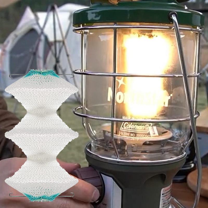 5Pcs Gás Lâmpadas Gaze Lanterna Mantles Querosene Gás Lamp Cover Durable Gaze Mesh Camping Lâmpada Pressão Mantles Peças De Reposição