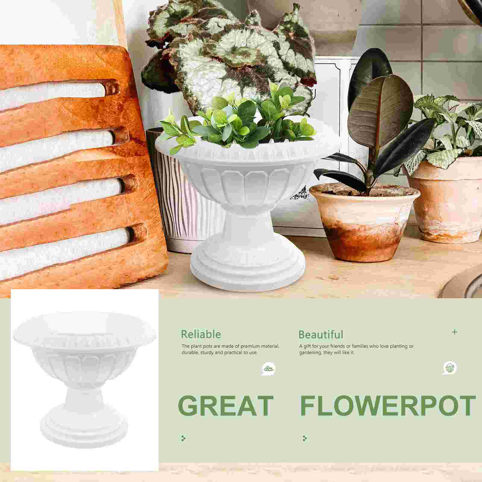 Hydroponic Flower Pot Plastic Roman Pillar Flower Pot Large Roman Column Flowerpot Garden Balcony Flowerpots