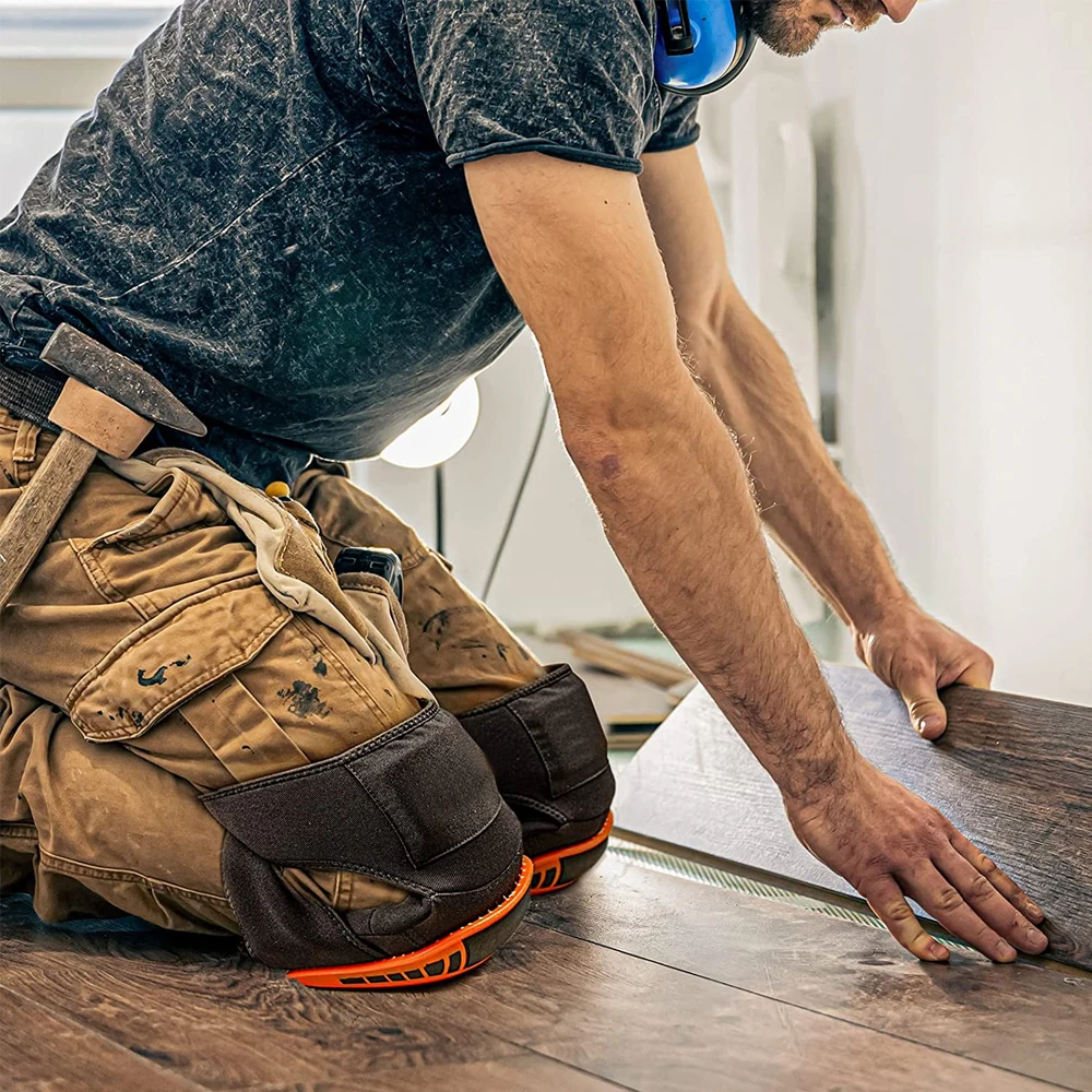 Heavy Duty EVA Foam Padding Knee Pads with Comfortable Gel Cushion and Adjustable Straps for Work and Gardening.