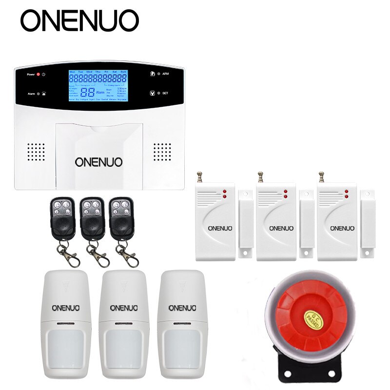 Wireless Home Security System Remote Control Intelligent Voice Prompt House Business GSM Burglar Alarm Auto Dial: Lavender