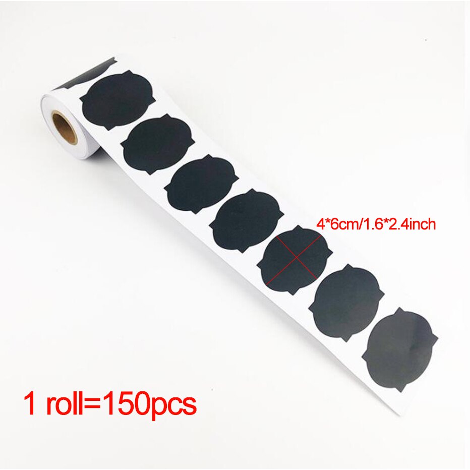 Etiquetas de pizarra reutilizables, pegatinas impermeables para tarros contenedores, botellas Mason, pizarra, 150 Uds.: 3