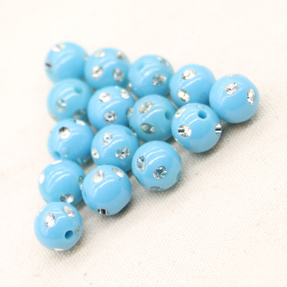 10 mm håndlavede diy perler materiale akryl perle perle i en løs perle og farverig