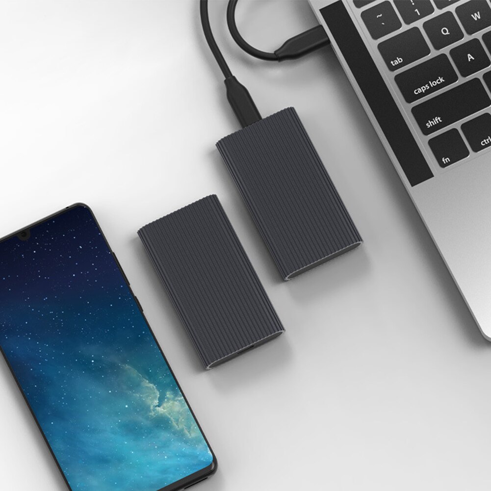 Blueendless Usb 3.1 Naar Msata Ssd Doos Solid State Disk Box Behuizing Type C Naar USB3.1 Mini Externe Mobiele Aluminium legering