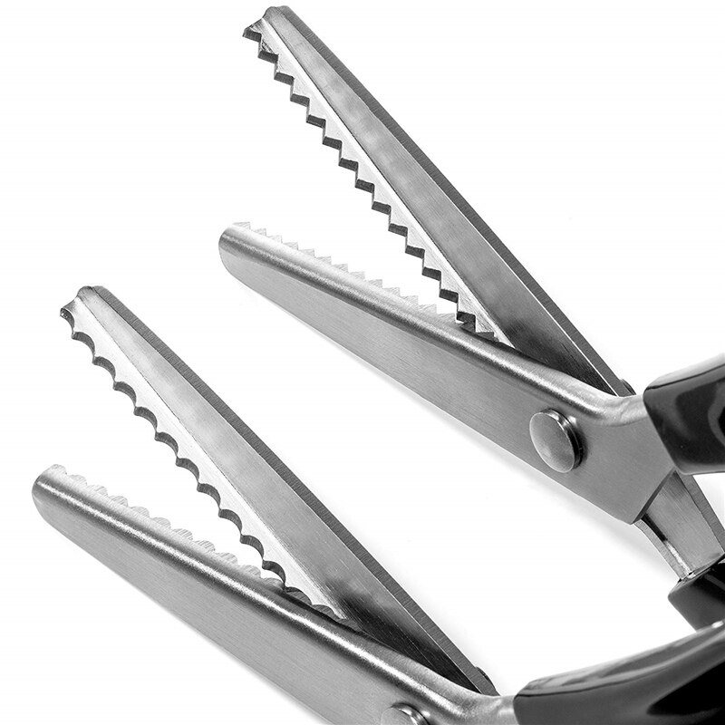 Stainless Steel Textile Pinking Shears Scissors Serrated Scalloped Sewing Tailor DIY Pattern Cloth Serrated Fabric Scissor