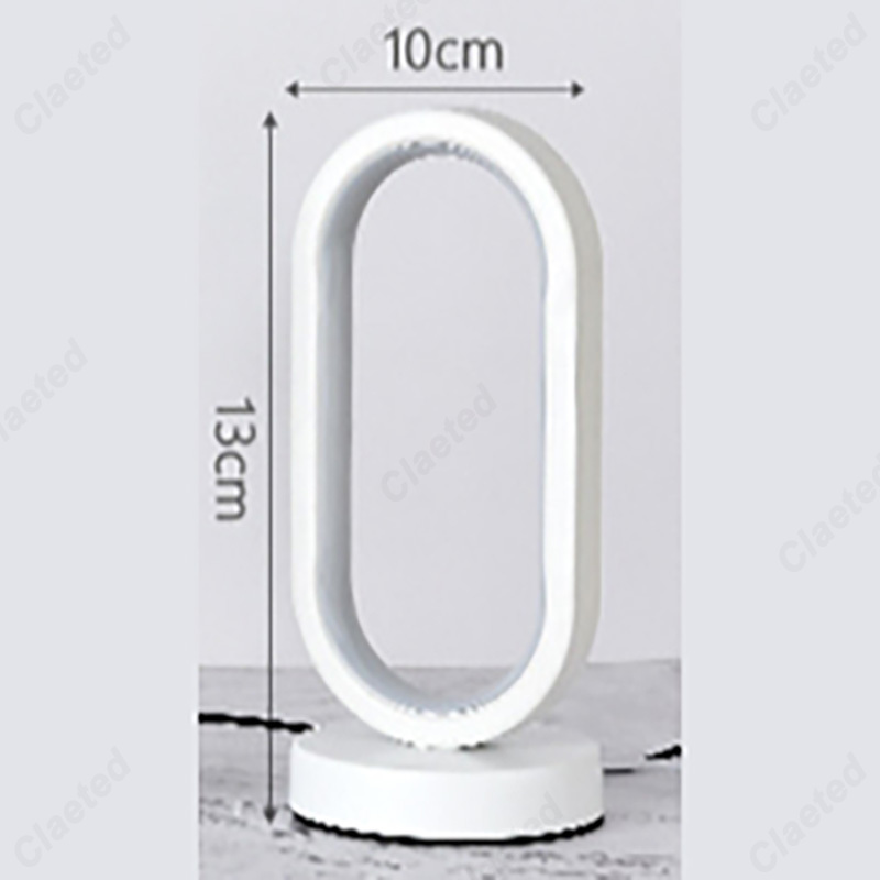 Led Ovale Bureaulamp Retro Eenvoudig Dimbaar Usb Plug-In Slaapkamer Bedlampje Warm Bar Restaurant Sfeer Decoratie Verlichting: WHITE / changeable