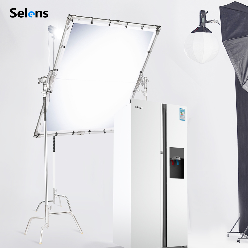 Selens Para Modificador de Luz Estroboscópio Softbox Fotografia Estúdio Nylon Seda Branco Sem Costura Modificador de Luz 1,7 m/2m/3m/4m