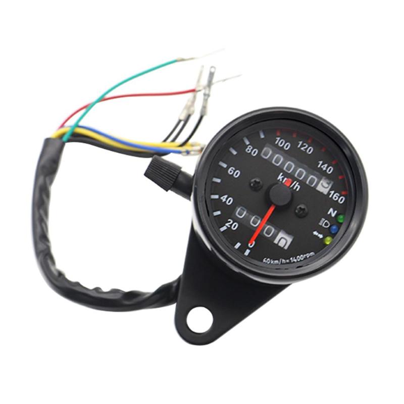 Duurzame Motorfiets Snelheidsmeter Klassieke Delicate 12V Motorfiets Snelheidsmeter Kilometerteller Met Neutrale Gear Richtingaanwijzer