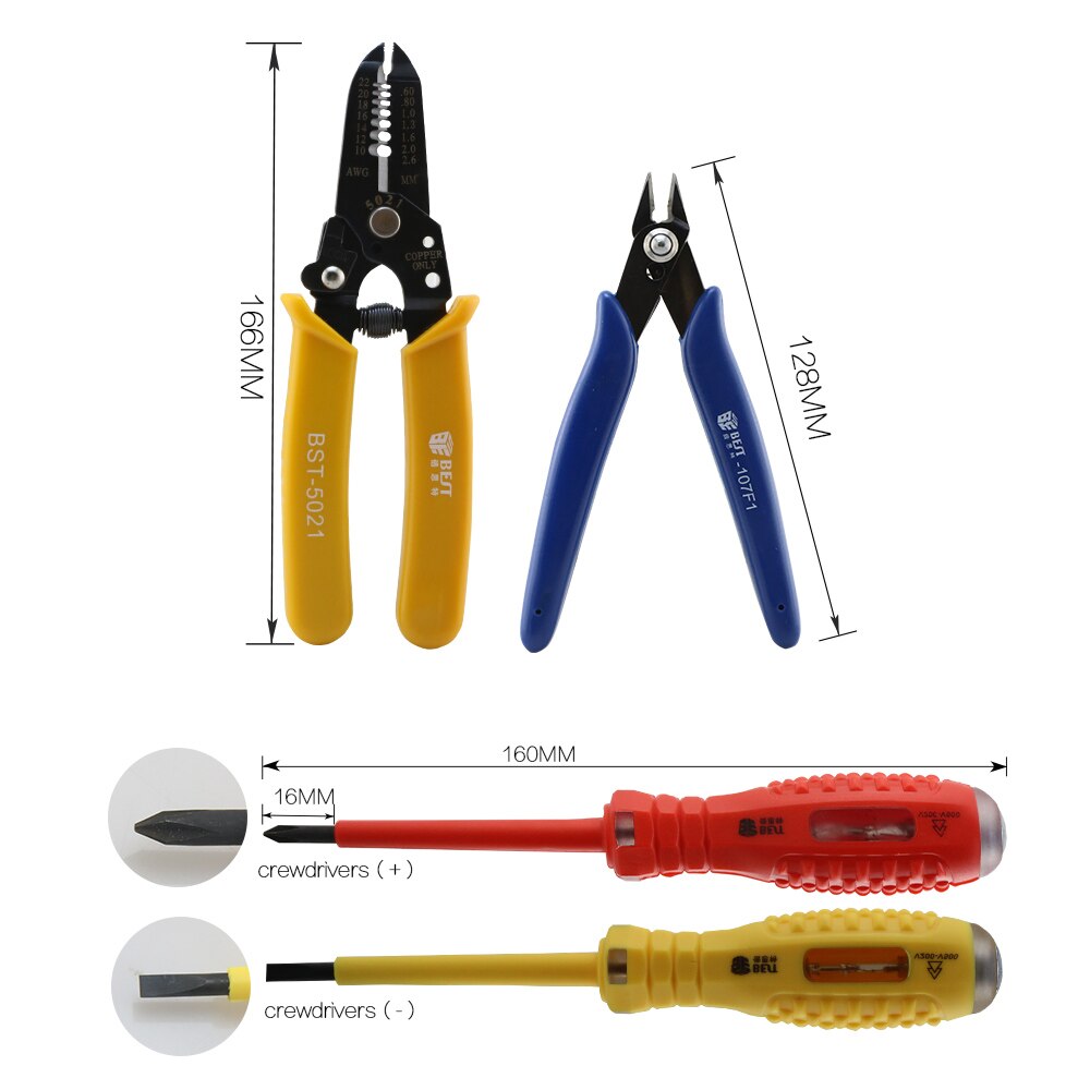 BST-113 NUOVO Disegno Strumento di Riparazione di Computer Sacchetto di 16pcs in 1 Partita Liberamente Computer Portatile Del Cellulare Elettrodomestico Riparazione Tool Set kit