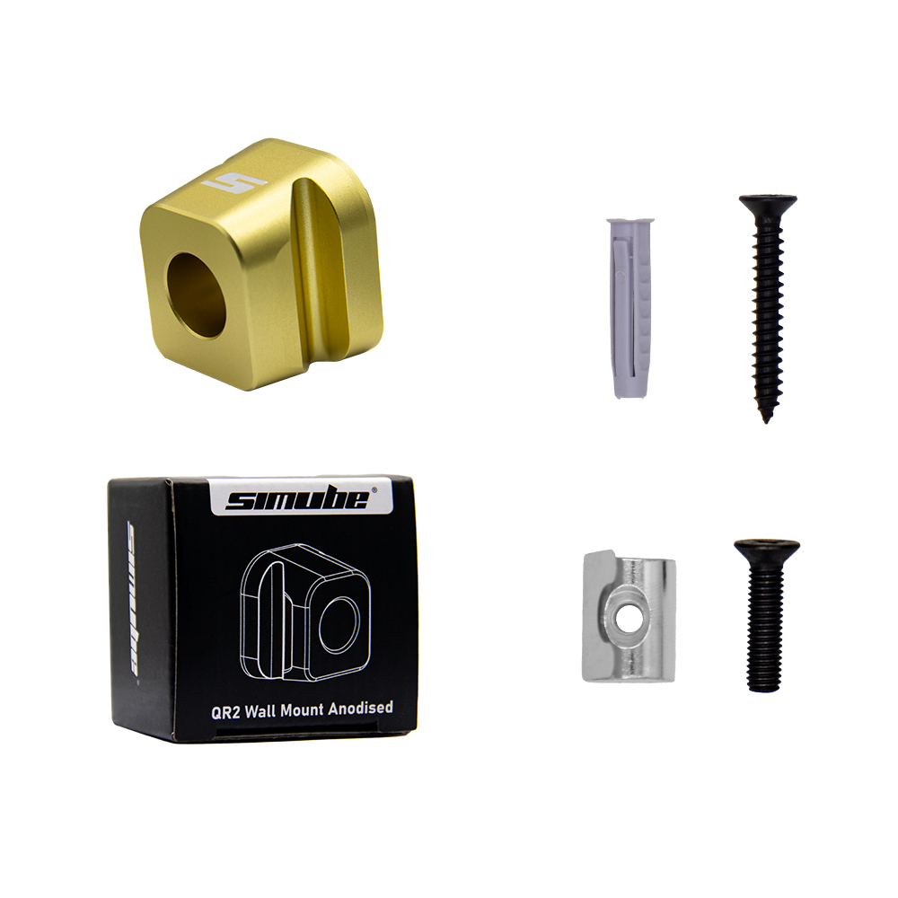 Simube  qr2- wiel muurbeugel, profielbeugel voor  qr2 ,  aluminium, cnc-gefreesd, geanodiseerd: Geel