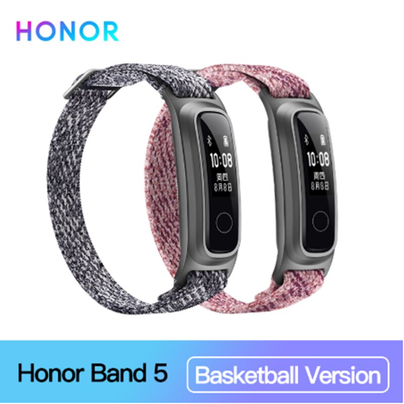 Huawei Honor band 5 Smart Band Blood Oxygen Optional smartwatch AMOLED Huawei smart band heart rage ftness sleep tracker: Basketball V Gray