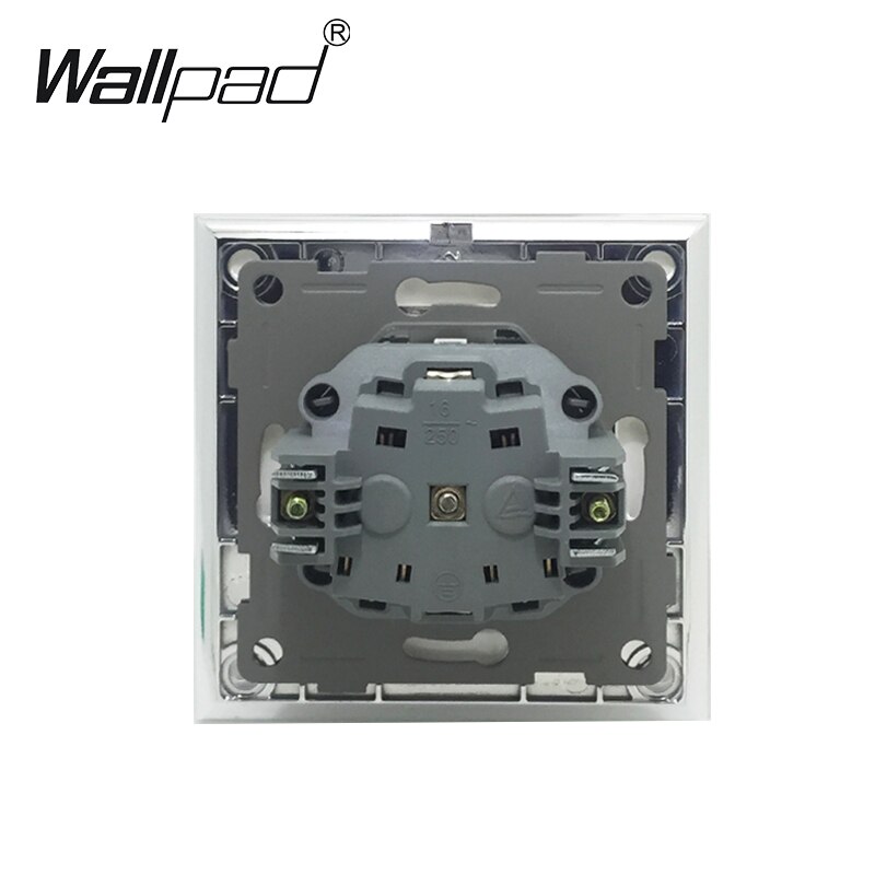 French EU Socket Wallpad 110V-240V AC Metal Chrome Plate 16A French Poland Electric Outlet Wall Plate with Clips