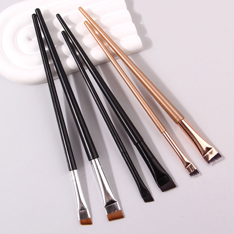 Brochas profesionales para delineador de ojos y cejas, brocha de maquillaje con hoja angular suave, delineador plano fino, herramientas de maquillaje para mujer