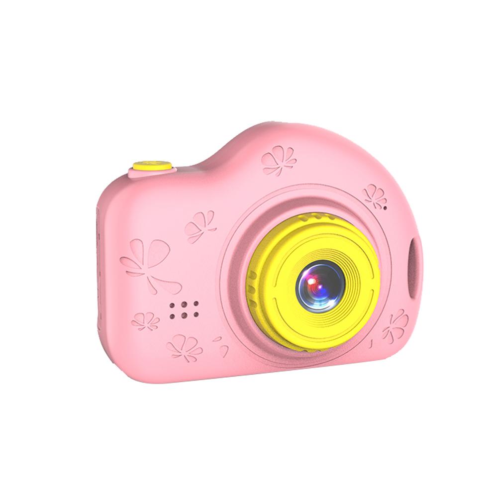 32GB Kids Digital Camera Portable Cartoon Mini Camera Sport Video Recorder Birthday For Children Camcorder With Card Reader: Pink