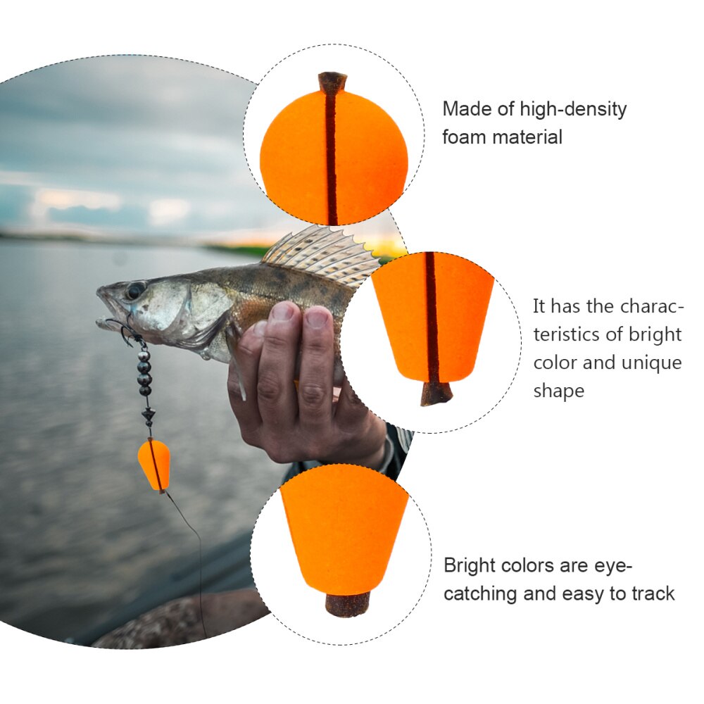 5 stk flydende fluefiskeri te dråbeform fiskeri flydende flydecylinder