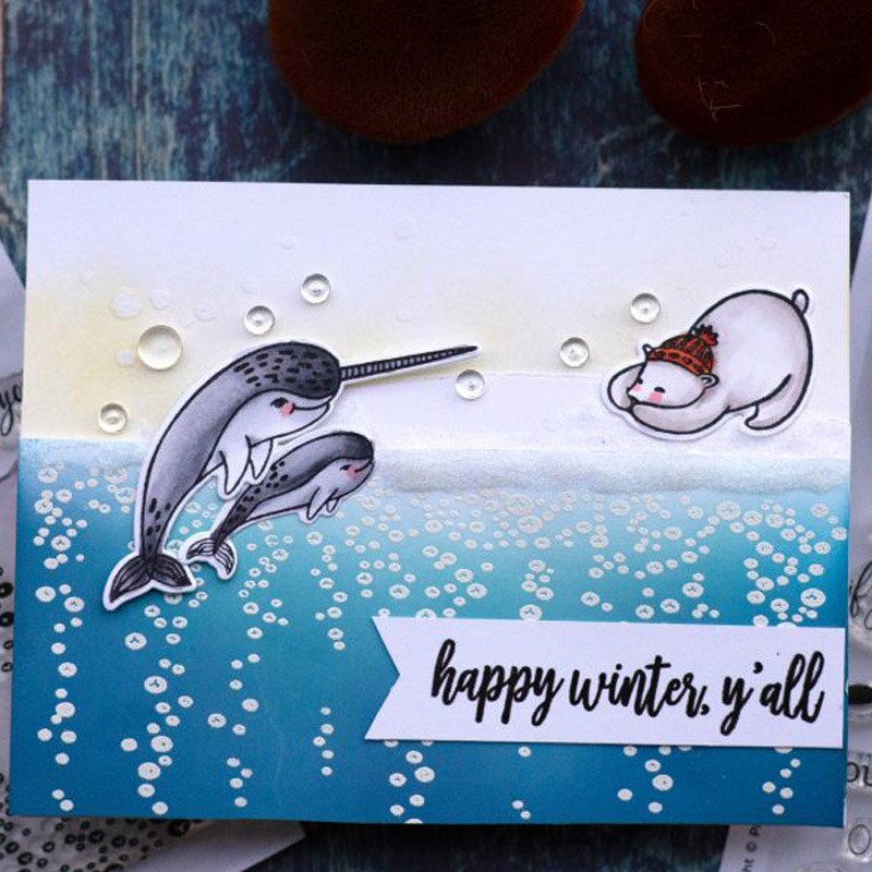 Animal Polar Bear Clear Stamps for Scrapbooking Card Making Silicone Craft Stamps Transparent