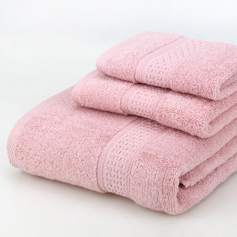 3 Pack Towel Set 100% Cotton 70x140cm Bath Towel and 2 Face Hand Towel Super Soft Absorbent Terry Washcloth For Adults: 5