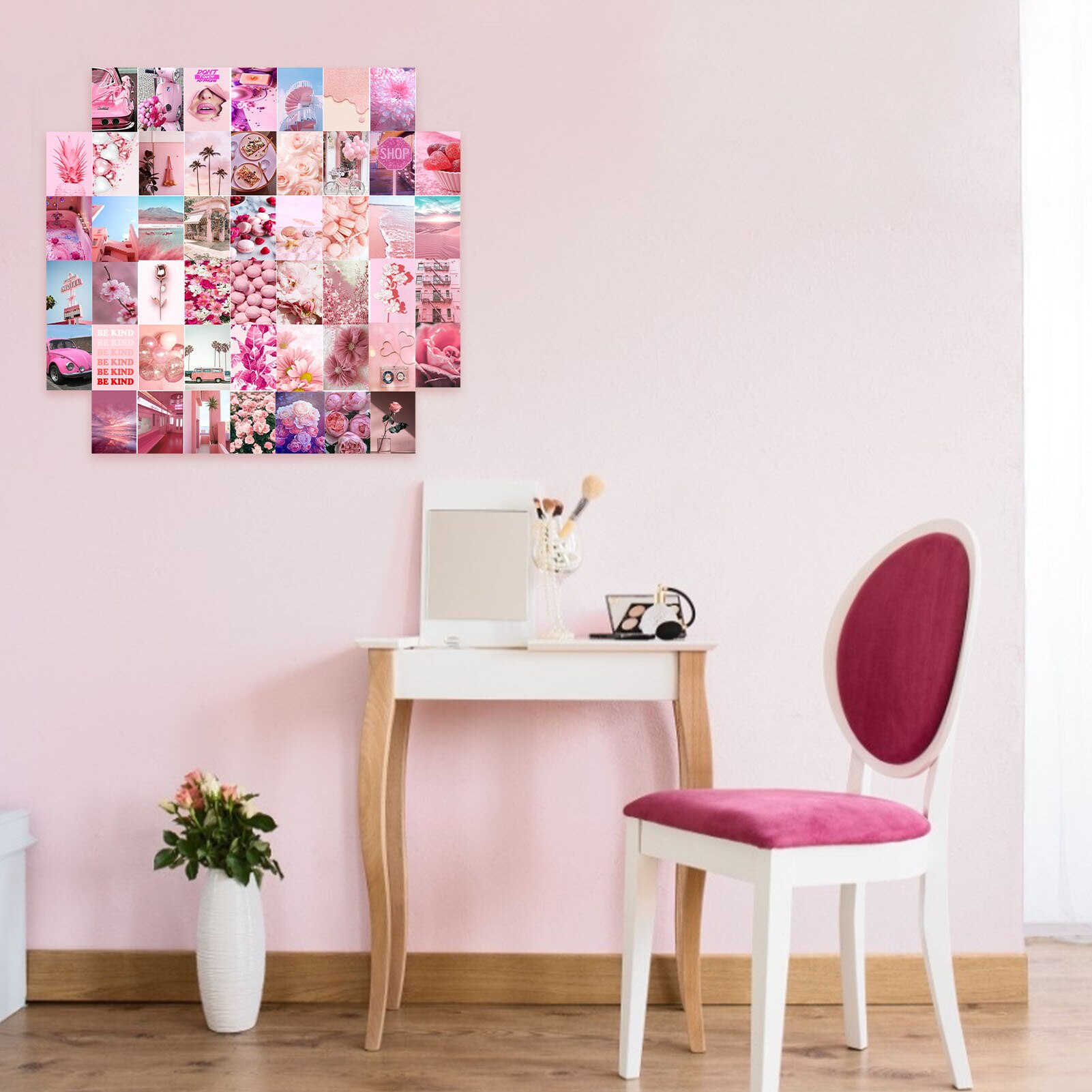 50 Stuks Roze Esthetische Foto Muur Collage Set Esthetische Posters Postkaart Collage Kit Slaapkamer Decoratie Voor Tienermeisjes Vriendelijk