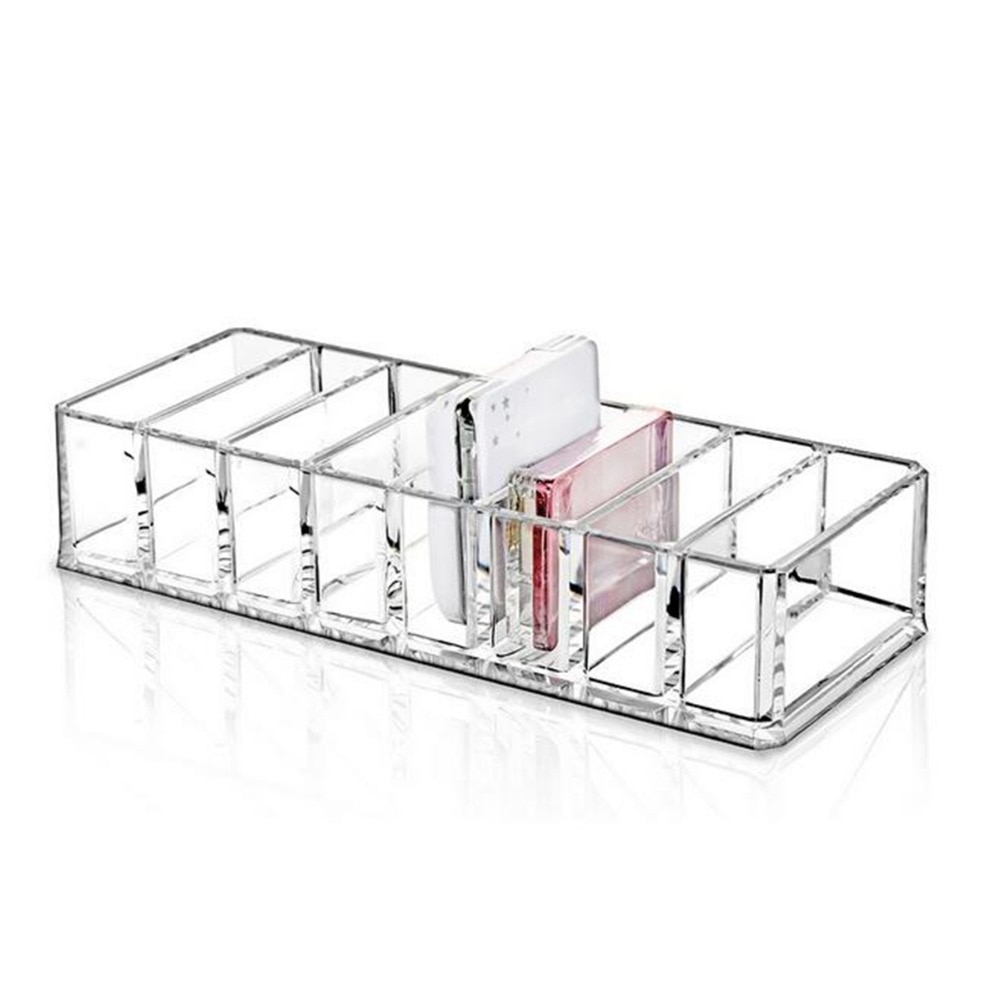 8 Rooster Clear Acryl Oogschaduw Lipsticks Houder Plank Make Up Gereedschap Make-Up Borstel Organizer Cosmetische Storage Box Case