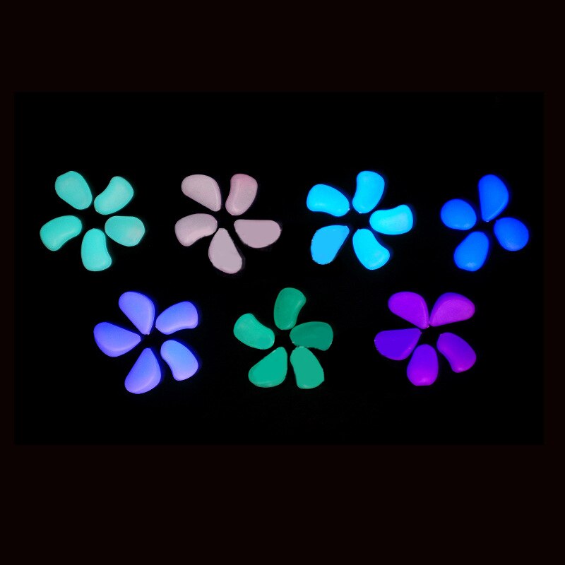 100 stuks lichtgevende stenen tuinlandschapsversiering aquarium aquariumdecoratie kunststenen lichtgevende kiezels