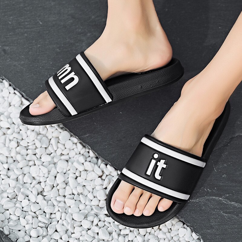 XIMISEN Männer Hausschuhe Große Größe 39-46 Herren Schuhe lässig Atmungsaktive Strand Sandalen Hausschuhe Keil Schwarz Weiß kippen-Flops männer Rutschen