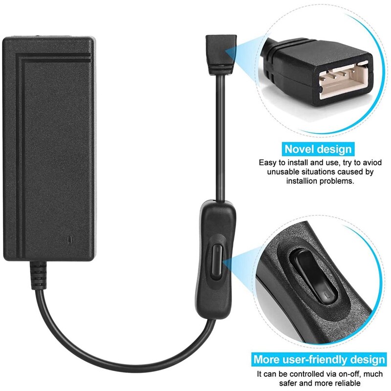 SATA PATA IDE Drive to USB 2.0 Converter Cable for Hard Drive Disk HDD 2.5 Inch 3.5 Inch with AC Power Adapter,EU Plug