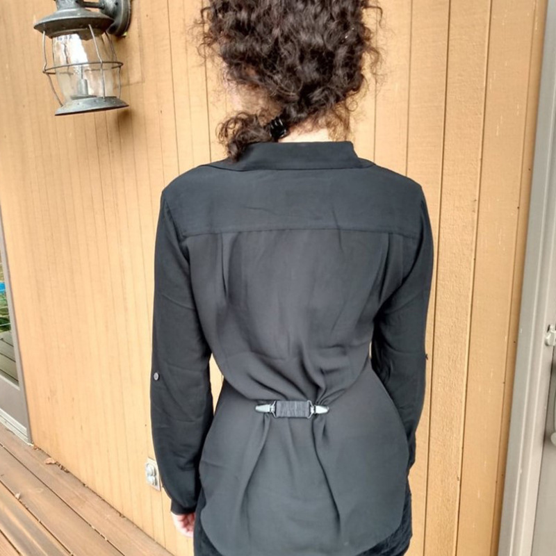 conjunto de Clips de cincha para vestido, Clip elástico para ropa para apretar el vestido, cárdigan, Clips para cuello, Clips para camisa, cincha trasera para mujeres y niños