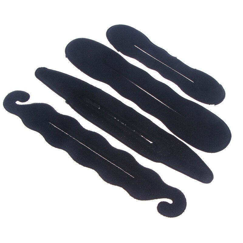 4 unids/set esponja de espuma para estilizar el cabello Donut moño fabricante anterior moño francés herramienta Clip de pelo Dispositivo Flexible