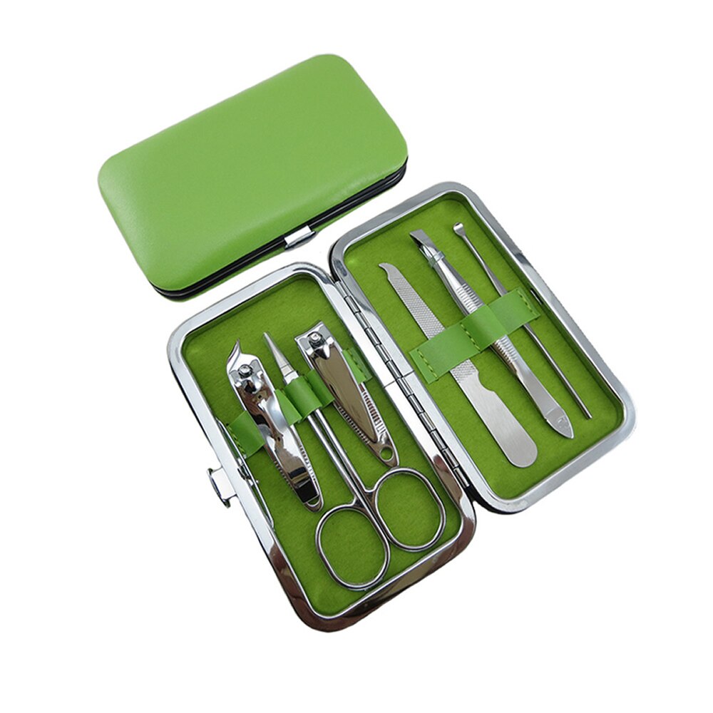 Offre spéciale 7 pièces ensemble de manucure soins des ongles coupe-ciseaux voyage Kits de toilettage