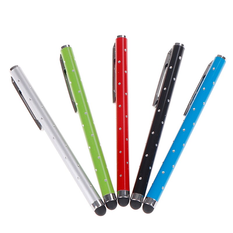 2x rhinestone capacitive touch microfiber stylus pen touch for pad phone