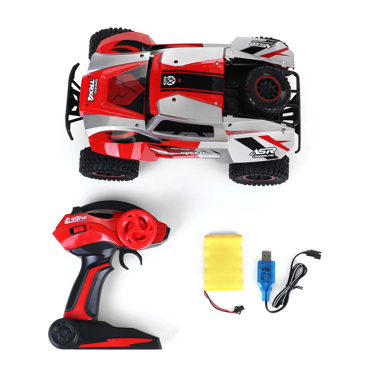 RC Auto 2.4GHz klimmen Auto 4x4 Dubbele Motoren Bigfoot Auto Afstandsbediening Model Off-Road Voertuig speelgoed: Rood