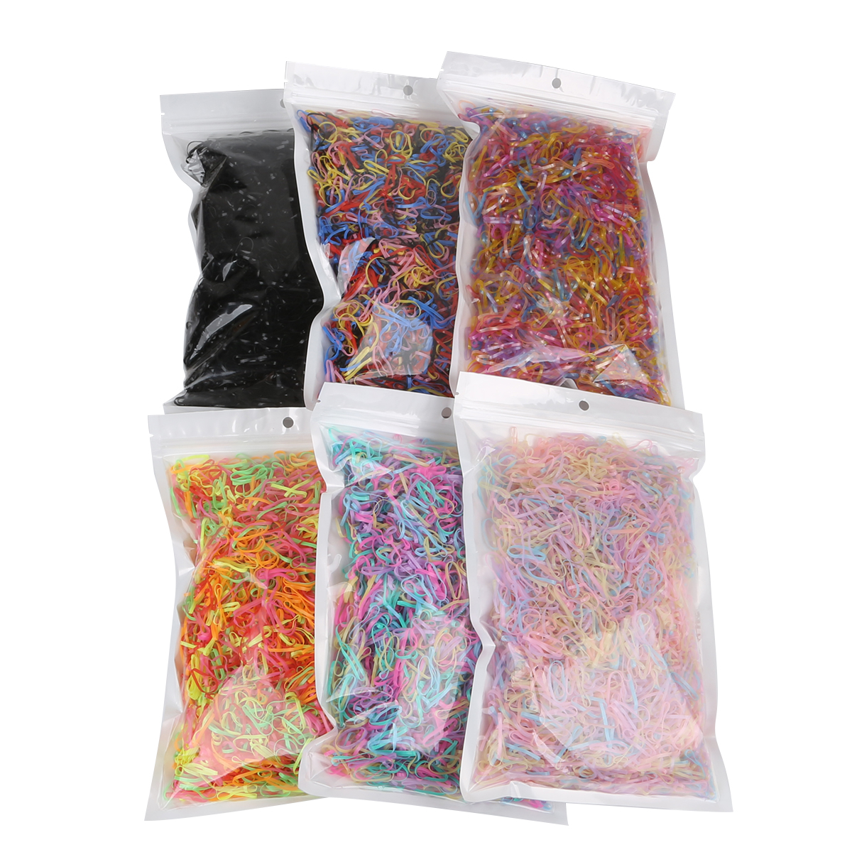 500pcs/bag Child Baby Braider for Hair TPU Disposable Elastics Hair Bands Girls Ponytail Holder Rubber Bands Hair Styling Tool