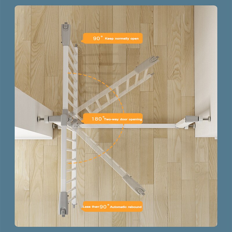 Child Safety Gate Baby Stairs Entrance Guardrail Punch-free Child Protection Fence Pet Dog Isolation Gate Two-way Door Fence