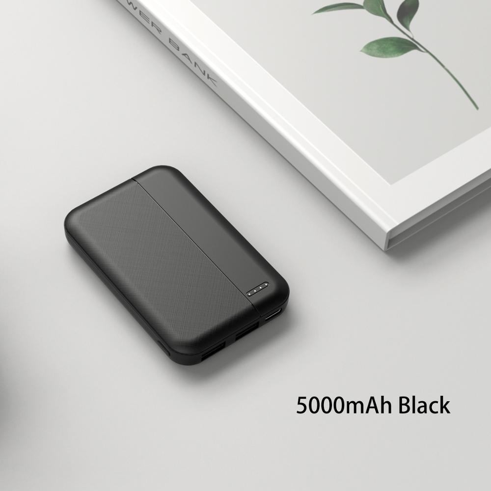 CASEIER 10000mAh Mini batterie externe pour chauffer les vêtements ceinture gants écharpe Speical externe chargeur de batterie portable pour réchauffer l'utérus: 5000mAh Black