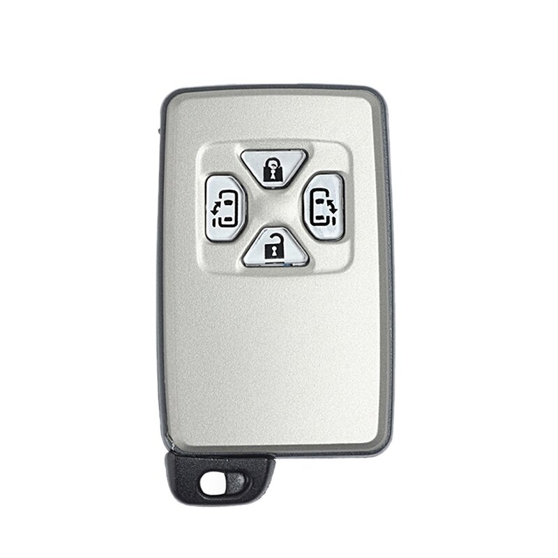Bil smart card fjernbetjening nøgle shell case fob til toyota alphard estima vellfire: 4 knapper